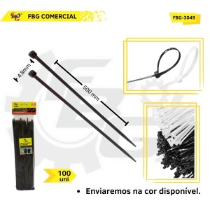 FBG-3049 ABRAÇADEIRA DE NYLON 500MMX4.8 C/100