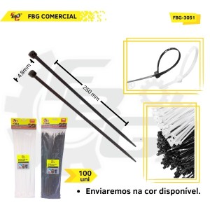 FBG-3051 ABRAÇADEIRA DE NYLON 250MMX4.8 C/100