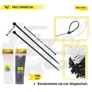 FBG-3059 ABRAÇADEIRA DE NYLON 400MMX4.8 C/100