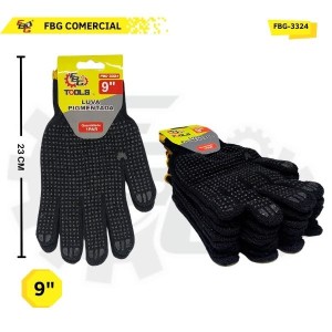 FBG-3324 LUVA PIGMENTADA PRETA C/12 PARES