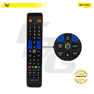 7040 CONTROLE SMART  COMPATÍVEL C/SAMSUNG 3D
