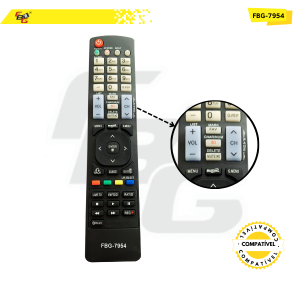 7954 CONTROLE LED COMPATÍVEL C/  LG 3D