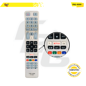 9095 CONTROLE SMART COMPATÍVEL C/ TOSHIBA