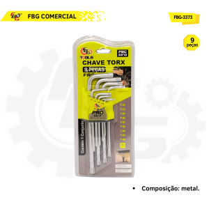 FBG-3373 CHAVE TORX C/ 9 PCS - M